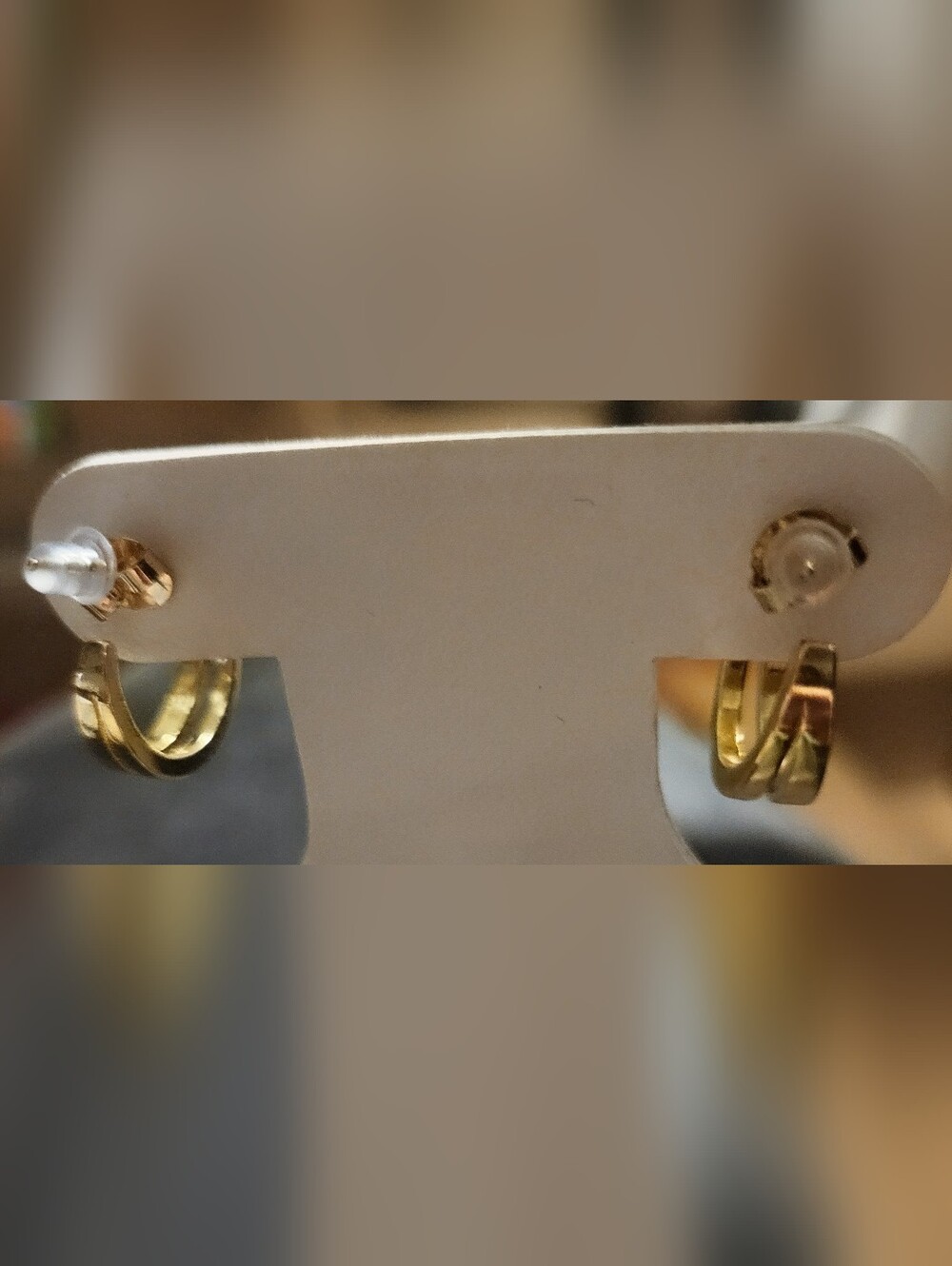 NIB Sofia James New York Gold Tone Hoop Earrings With Premium Australian Crystal - Picture 5 of 7